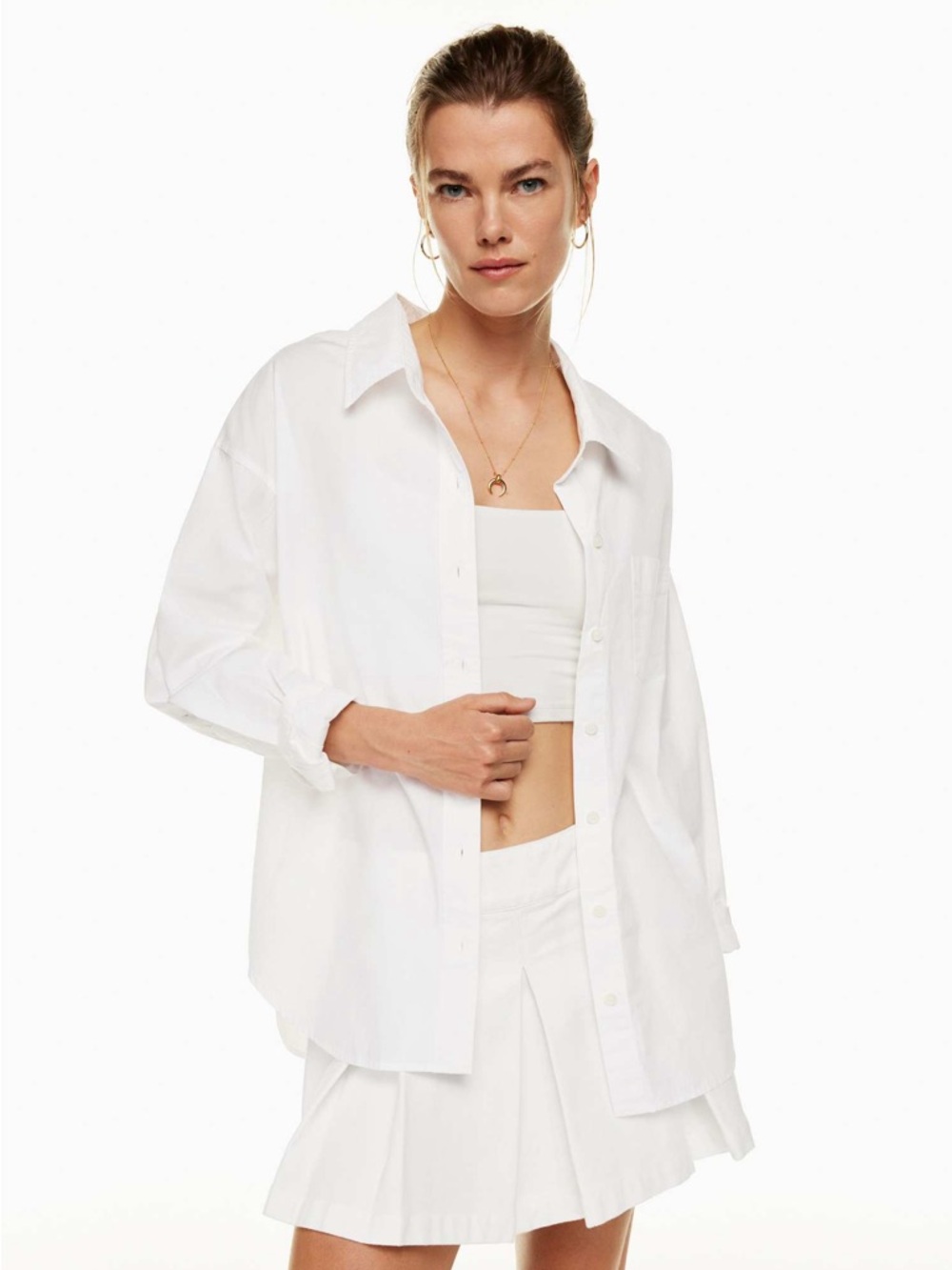 Aritzia Wilfred Free Relaxed Poplin Shirt